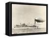 USS Shenandoah Airship And Tender-Miriam and Ira Wallach-Framed Stretched Canvas