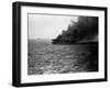 USS St Lo (Cve-63) Burning after Being Hit by Japanese Suicide Plane, Leyte Gulf, Phillipines. Clos-null-Framed Premium Photographic Print