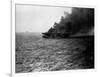 USS St Lo (Cve-63) Burning after Being Hit by Japanese Suicide Plane, Leyte Gulf, Phillipines. Clos-null-Framed Photographic Print