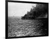 USS St Lo (Cve-63) Burning after Being Hit by Japanese Suicide Plane, Leyte Gulf, Phillipines. Clos-null-Framed Photographic Print