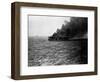 USS St Lo (Cve-63) Burning after Being Hit by Japanese Suicide Plane, Leyte Gulf, Phillipines. Clos-null-Framed Photographic Print