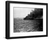 USS St Lo (Cve-63) Burning after Being Hit by Japanese Suicide Plane, Leyte Gulf, Phillipines. Clos-null-Framed Photographic Print