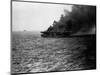 USS St Lo (Cve-63) Burning after Being Hit by Japanese Suicide Plane, Leyte Gulf, Phillipines. Clos-null-Mounted Photographic Print