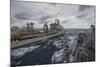 Uss Truxtun Participates in an Underway Replenishment with Usns Patuxent-null-Mounted Photographic Print