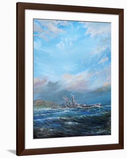 USS Washington leaves Guadalcanal, 2018-Vincent Alexander Booth-Framed Giclee Print