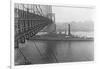 USS West Virgina Passing under Brooklyn Bridge-null-Framed Photographic Print