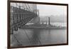 USS West Virgina Passing under Brooklyn Bridge-null-Framed Photographic Print