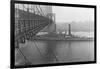 USS West Virgina Passing under Brooklyn Bridge-null-Framed Photographic Print