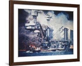 USS West Virginia Pearl Harbor-null-Framed Photographic Print