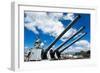 USS Wisconsin - Guns View-Lantern Press-Framed Art Print