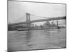 USS Wisconsin Passing beneath Manhattan Bridge-Sam Goldstein-Mounted Photographic Print