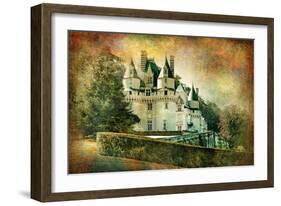 Usse Castle - Retro Styled Picture-Maugli-l-Framed Art Print