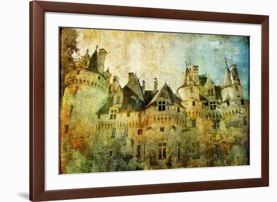 Usse - Fairy Castle Loire' Valley- Picture In Painting Style-Maugli-l-Framed Art Print