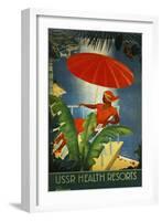 Ussr Health Resorts Intourist Travel Poster-null-Framed Giclee Print