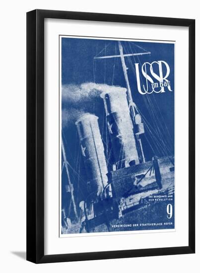 USSR in Construction. Cover Design, 1933-1934-El Lissitzky-Framed Giclee Print