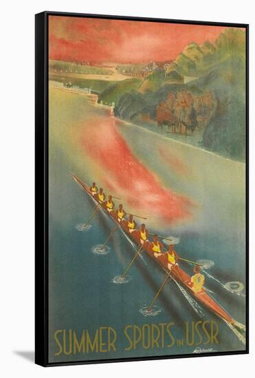 Ussr Summer Sports Poster-null-Framed Stretched Canvas