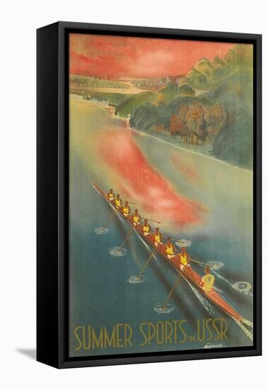 Ussr Summer Sports Poster-null-Framed Stretched Canvas