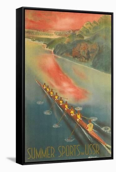 Ussr Summer Sports Poster-null-Framed Stretched Canvas