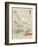 Usui Pass, 1831-Toyota Hokkei-Framed Giclee Print