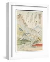 Usui Pass, 1831-Toyota Hokkei-Framed Giclee Print