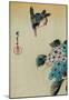 Utagawa Hiroshige Ajisai ni Kawasemi Hydrangea and Kingfisher Detail-null-Mounted Poster