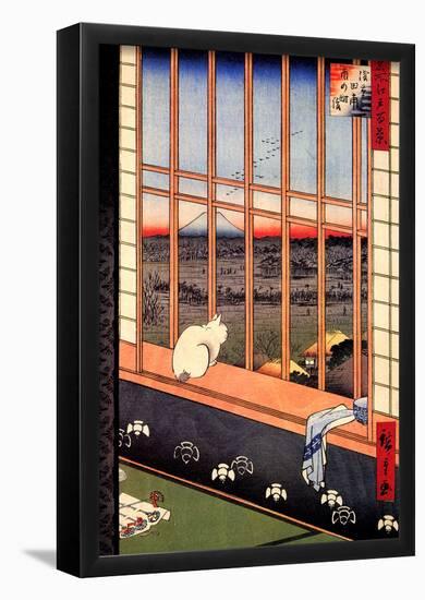 Utagawa Hiroshige Asakusa Ricefields-null-Framed Poster