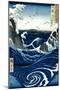 Utagawa Hiroshige (Awa Province: Stormy Sea at Naruto Rapids)-null-Mounted Poster