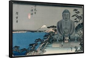 Utagawa Hiroshige (Copy) / 'Great Buddha of Kamakura outdoors in Jôsenji', ca. 1835; 20th centu...-UTAGAWA HIROSHIGE-Framed Poster