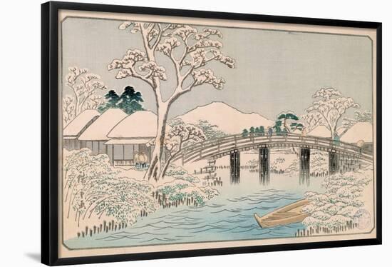 Utagawa Hiroshige (Copy) / Hodogaya Katabiragawa Katabirabashi, 1847-1852; 20th century, Japanes...-UTAGAWA HIROSHIGE-Framed Poster