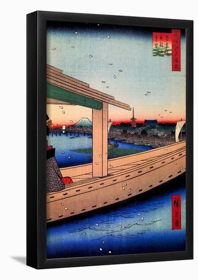 Utagawa Hiroshige Distant View of Kinryuzan Temple and Azuma Bridge-null-Framed Poster