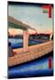 Utagawa Hiroshige Distant View of Kinryuzan Temple and Azuma Bridge-null-Mounted Poster