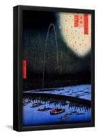 Utagawa Hiroshige Fireworks at Ryogoku-null-Framed Poster