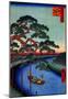 Utagawa Hiroshige Five Pines-null-Mounted Poster