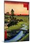 Utagawa Hiroshige Furukawa River in Hiroo-null-Mounted Poster