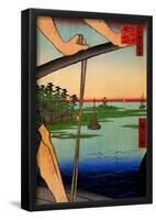 Utagawa Hiroshige Haneda Ferry and Benten Shrine-null-Framed Poster