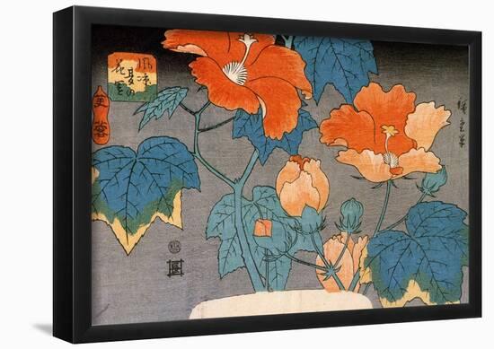 Utagawa Hiroshige Hibiscus-null-Framed Poster