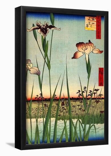 Utagawa Hiroshige Iris Garden-null-Framed Poster