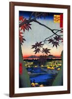 Utagawa Hiroshige Japanese Maple Trees at Mama-Ando Hiroshige-Framed Art Print