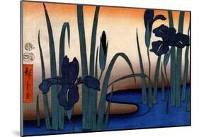 Utagawa Hiroshige Lilies-null-Mounted Poster