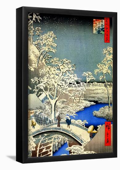 Utagawa Hiroshige Meguro Drum Bridge-null-Framed Poster