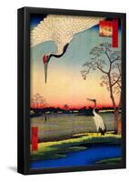 Utagawa Hiroshige Mikawashima Crane-null-Framed Poster