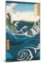 Utagawa Hiroshige - Naruto Whirlpool, Awa Province-Trends International-Mounted Poster