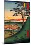 Utagawa Hiroshige Original Fuji in Meguro-null-Mounted Poster