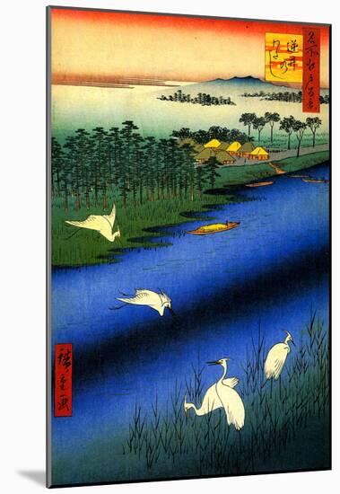 Utagawa Hiroshige Sakasai Ferry-null-Mounted Poster