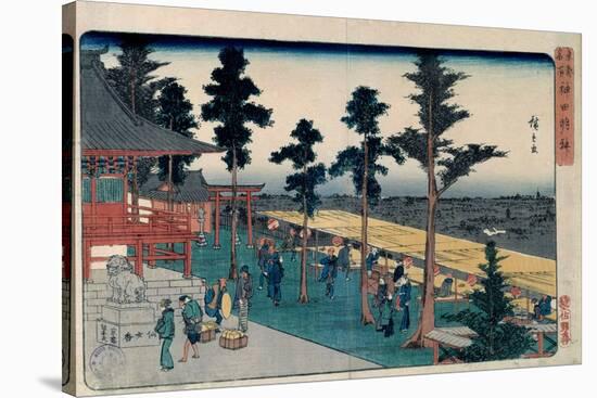 Utagawa Hiroshige; Sanoya Kihei / 'Kanda Myojin Temple (Kanda Myôjin)', 1832-1838, Japanese Scho...-UTAGAWA HIROSHIGE-Stretched Canvas