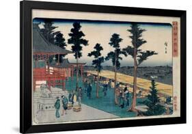 Utagawa Hiroshige; Sanoya Kihei / 'Kanda Myojin Temple (Kanda Myôjin)', 1832-1838, Japanese Scho...-UTAGAWA HIROSHIGE-Framed Poster