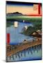 Utagawa Hiroshige Senju Great Bridge-null-Mounted Poster