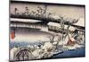 Utagawa Hiroshige Snow at the Field of Kameido Tenman Shrine-null-Mounted Poster