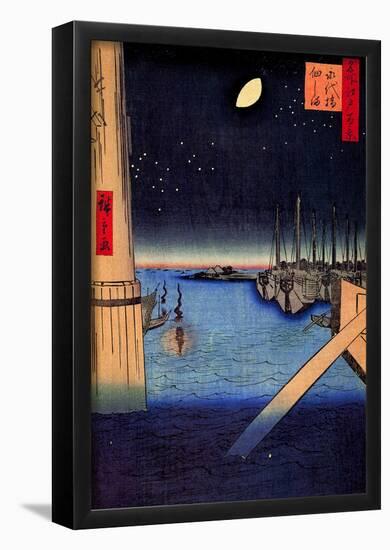 Utagawa Hiroshige Tsukudajima from Eitai Bridge-null-Framed Poster