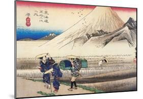 Utagawa Hiroshige View of Mount Fuji from Harajuku-null-Mounted Poster